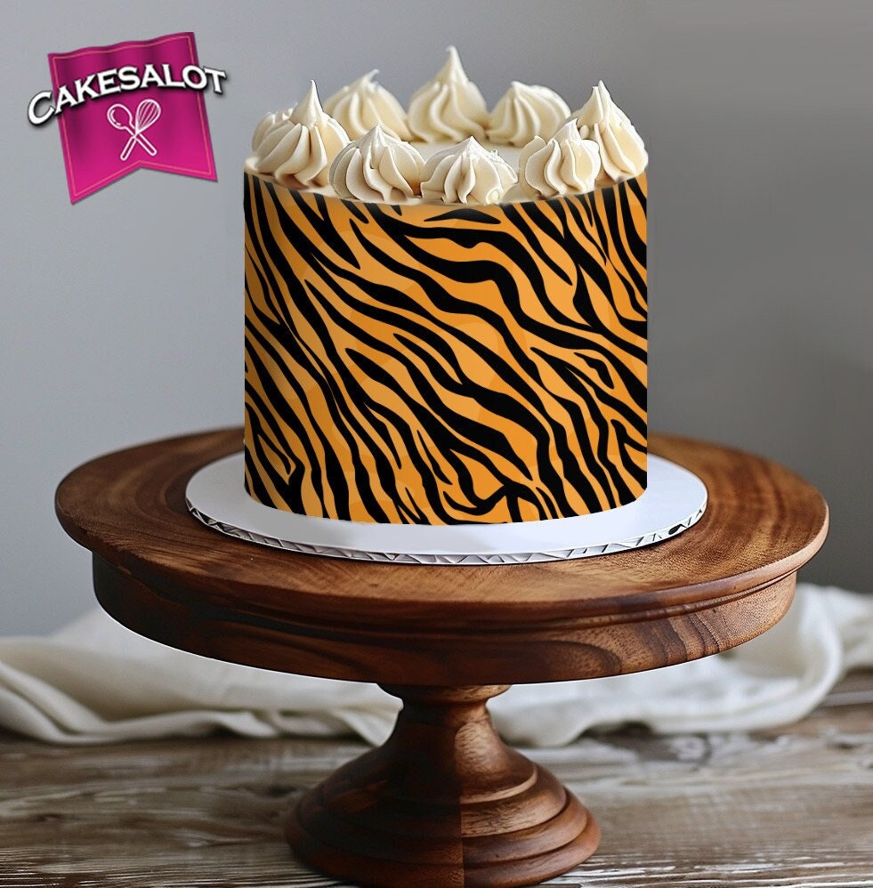 Tiger Edible Print Cake Wrap
