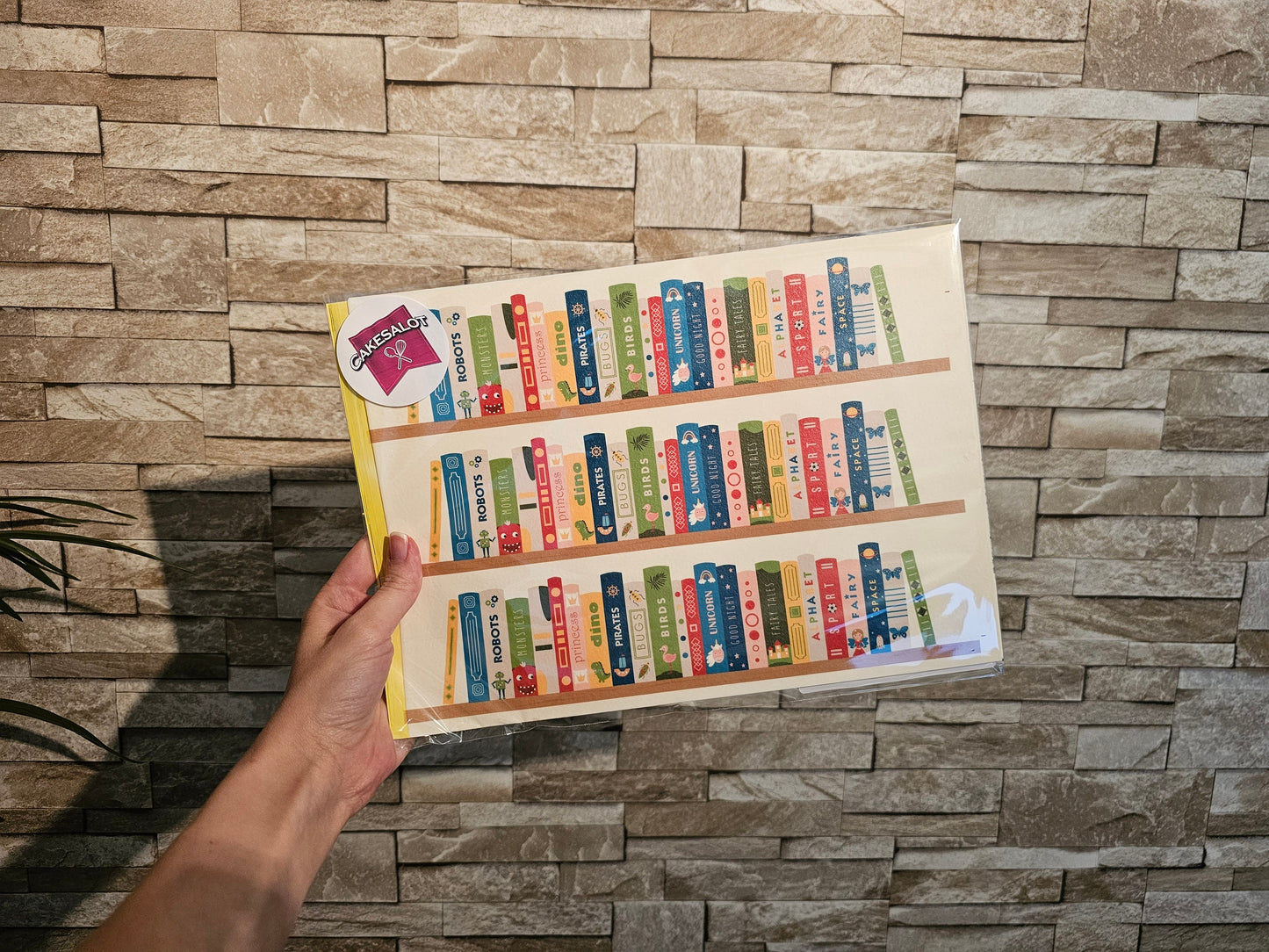 Children's Bookcase Edible Print Cake Wrap
