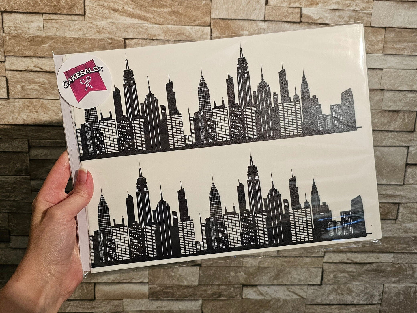 New York Inspired Skyline Edible Print Cake Wrap