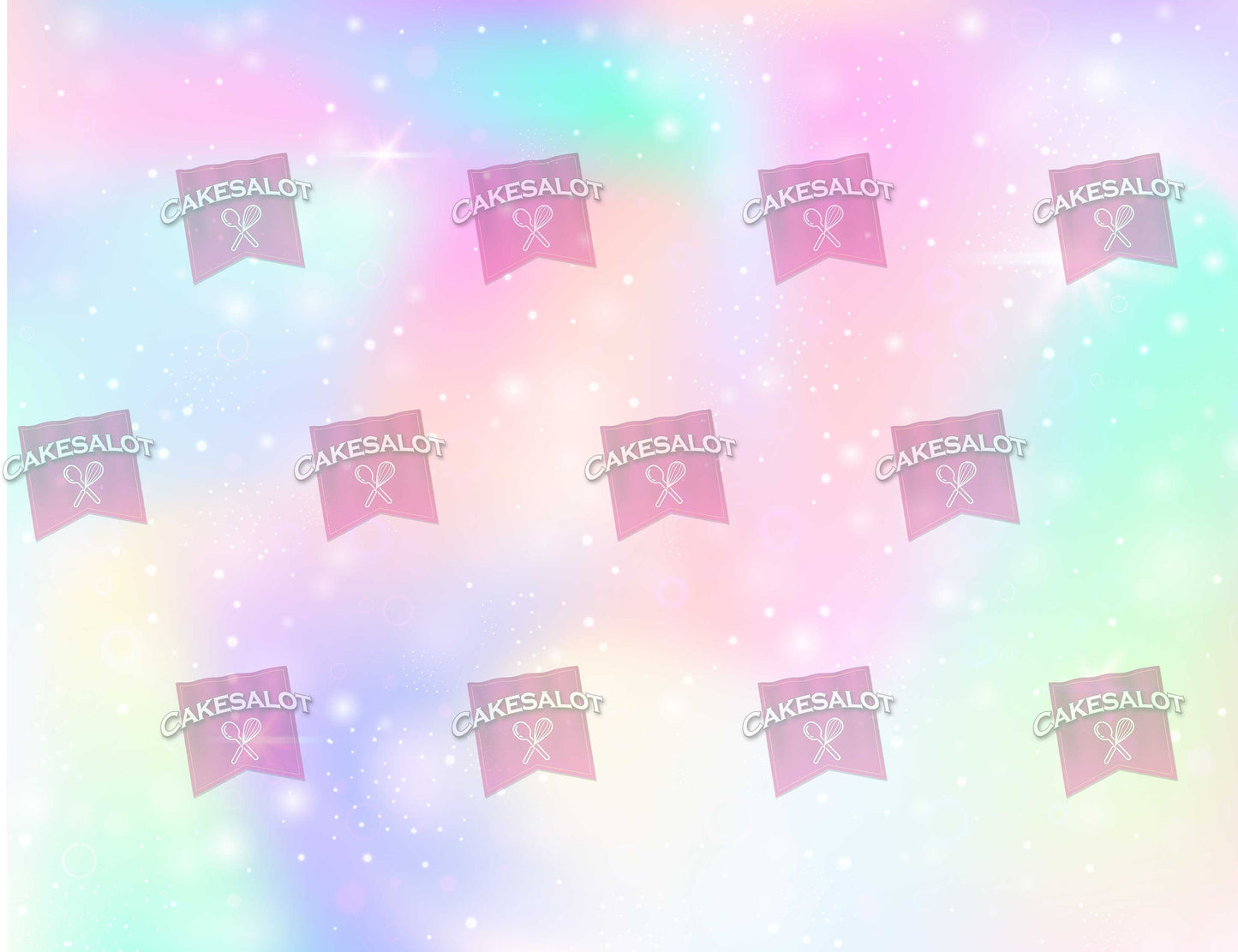 Unicorn Pastel Clouds Edible Print Cake Wrap