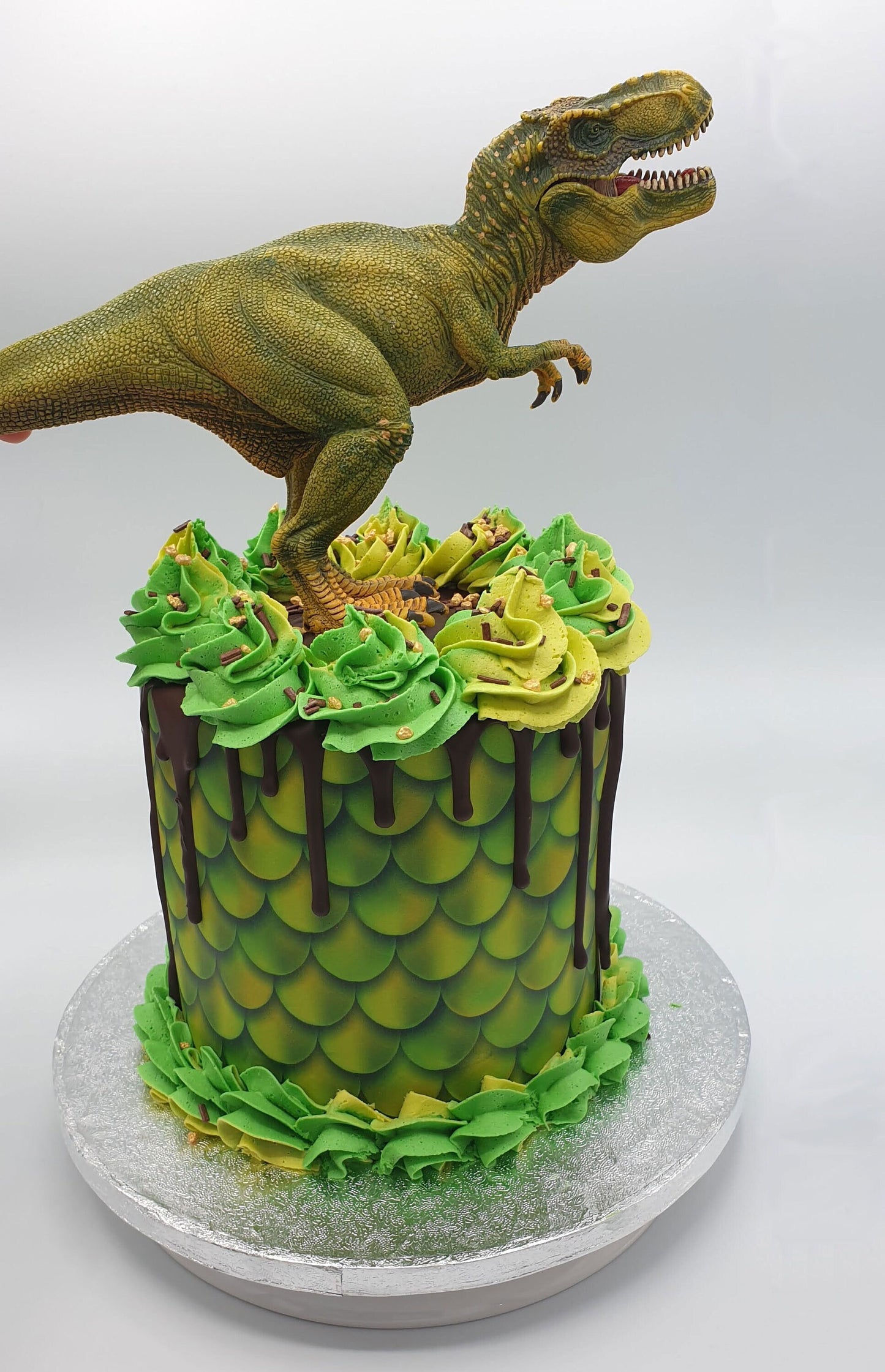 Green Dragon Dinosaur Scales Edible Print Cake Wrap