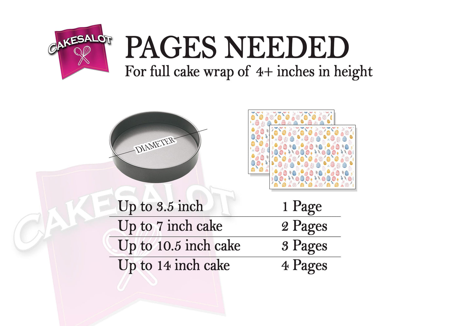 Easter Egg Pattern Edible Print Cake Wrap