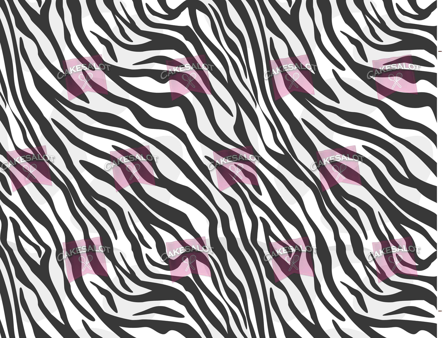 White Tiger Zebra Edible Print Cake Wrap