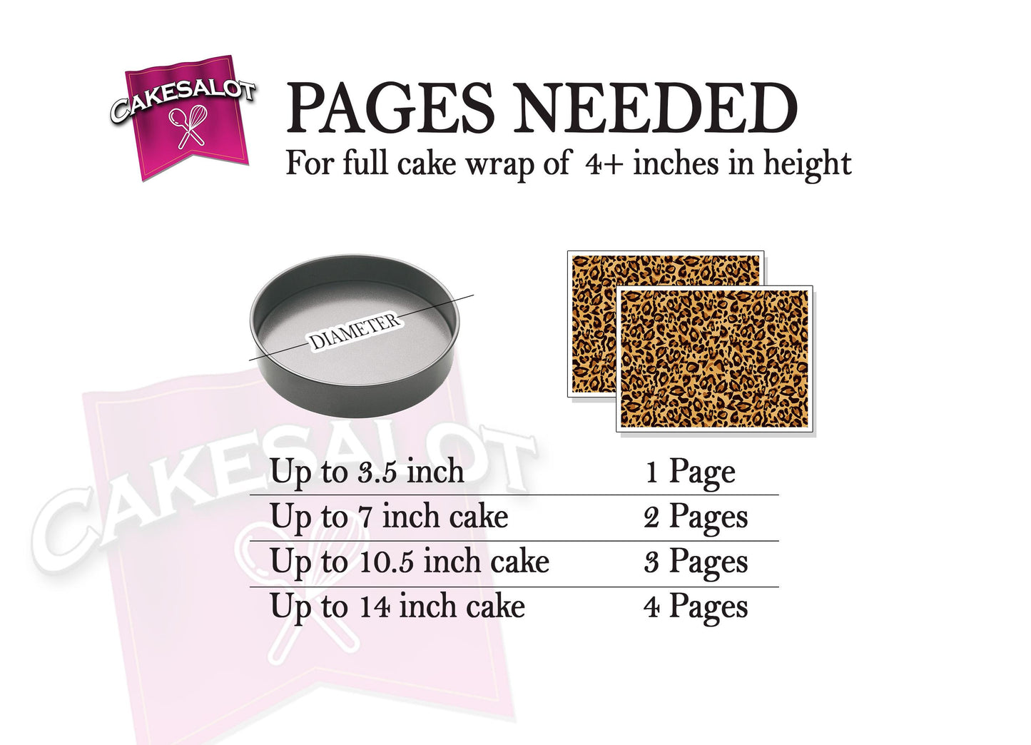 Leopard Edible Print Cake Wrap