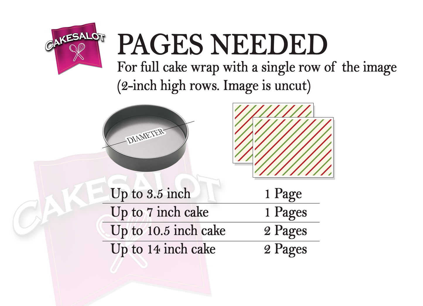 Stripe Retro Christmas Wrapping Paper Edible Print Cake Wrap