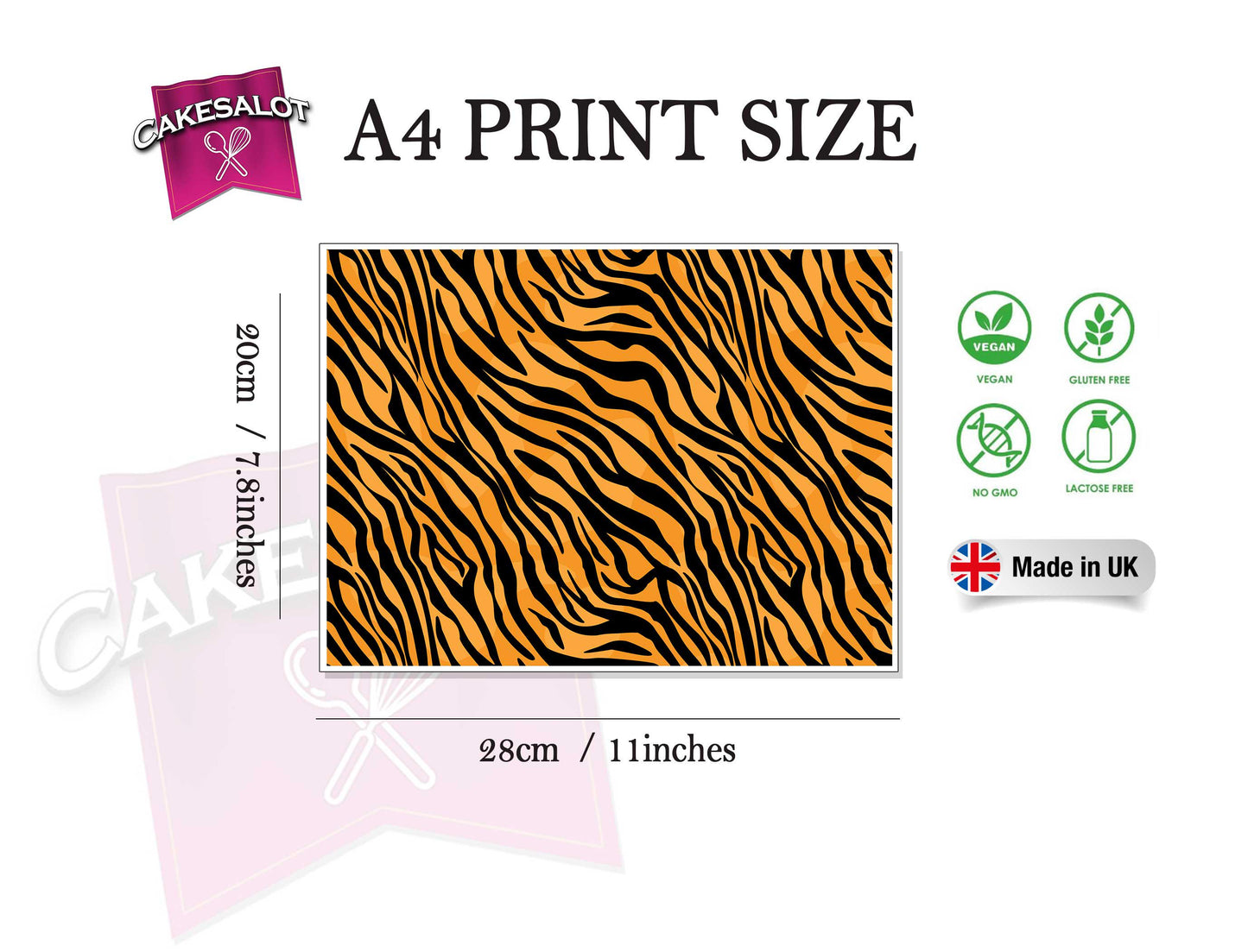 Tiger Edible Print Cake Wrap