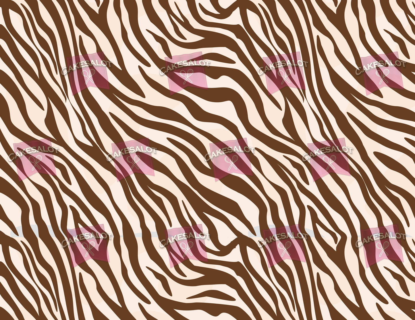 Pale Tiger Boho Edible Print Cake Wrap