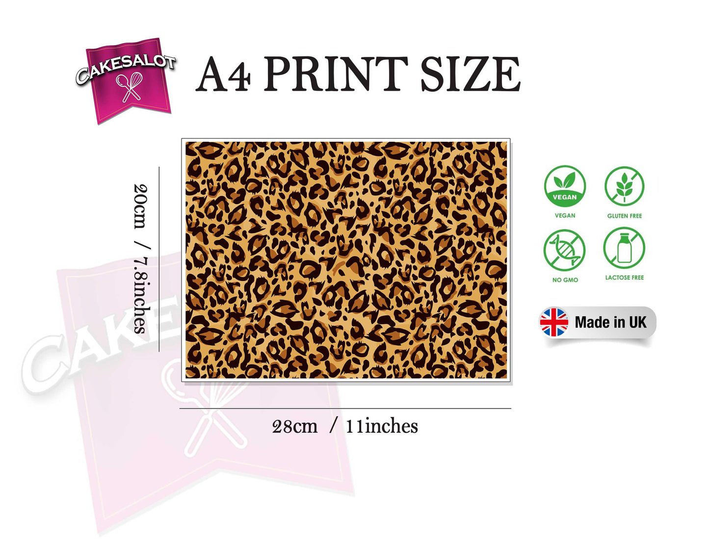 Leopard Edible Print Cake Wrap
