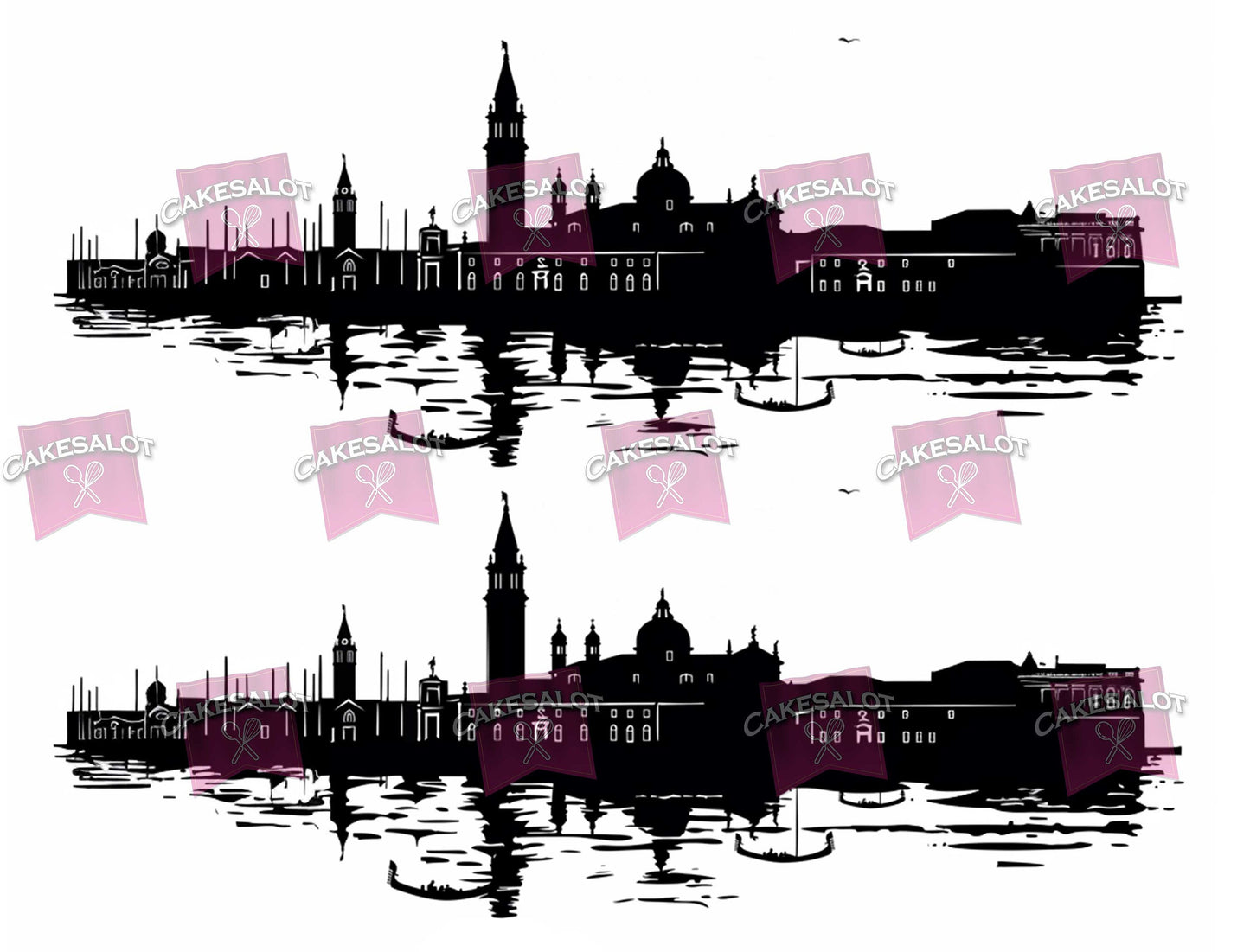 Venice Inspired Skyline Edible Print Cake Wrap