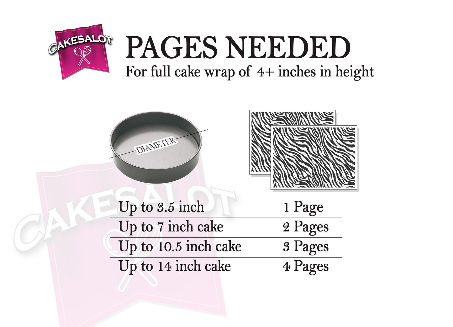 White Tiger Zebra Edible Print Cake Wrap