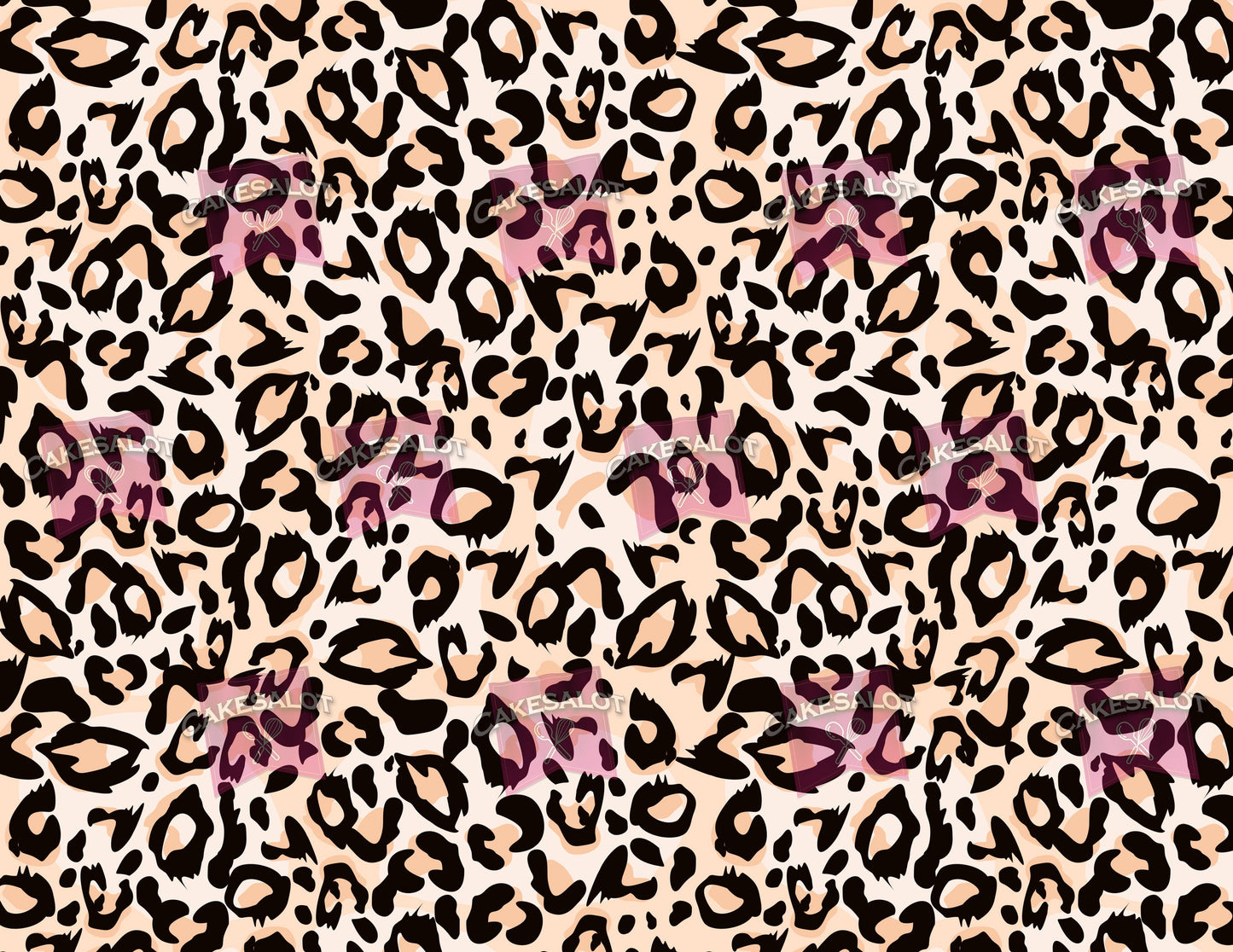 Pale Leopard Boho Edible Print Cake Wrap